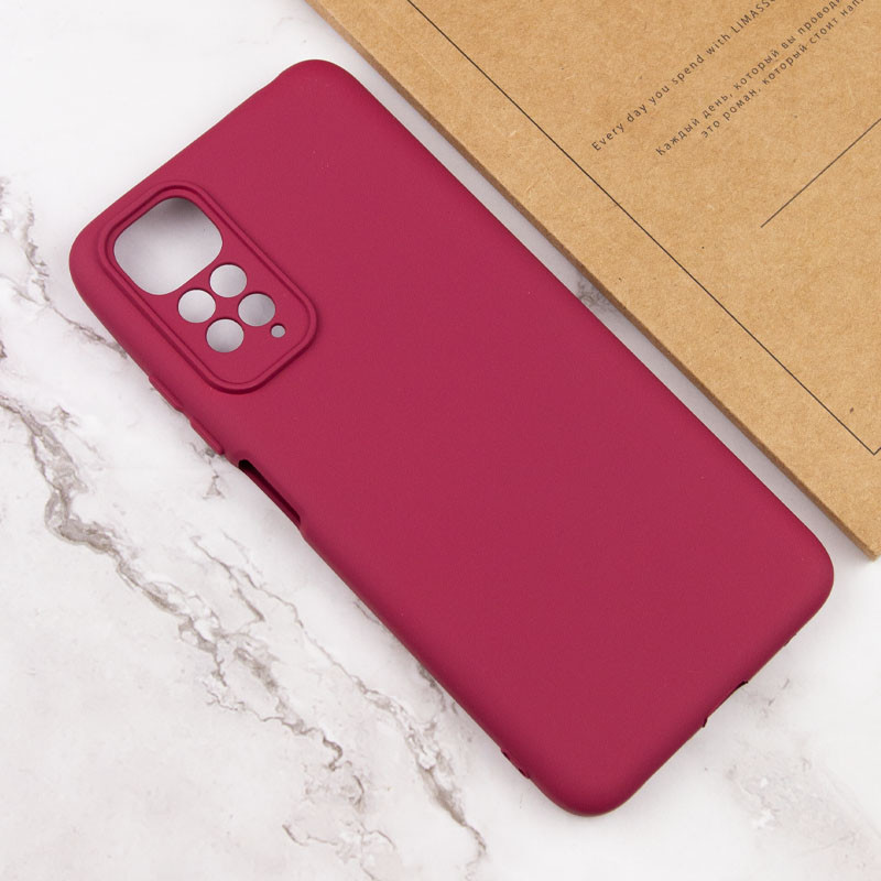 Фото Чохол TPU GETMAN Liquid Silk Full Camera на Xiaomi Redmi Note 11 (Global) / Note 11S (Бордовий / Marsala) в маназині vchehle.ua