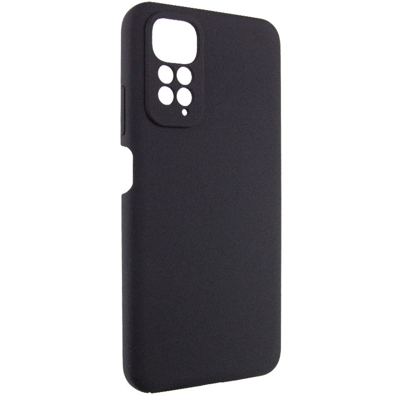Фото Чохол TPU GETMAN Liquid Silk Full Camera на Xiaomi Redmi Note 11 (Global) / Note 11S (Чорний / Black) на vchehle.ua