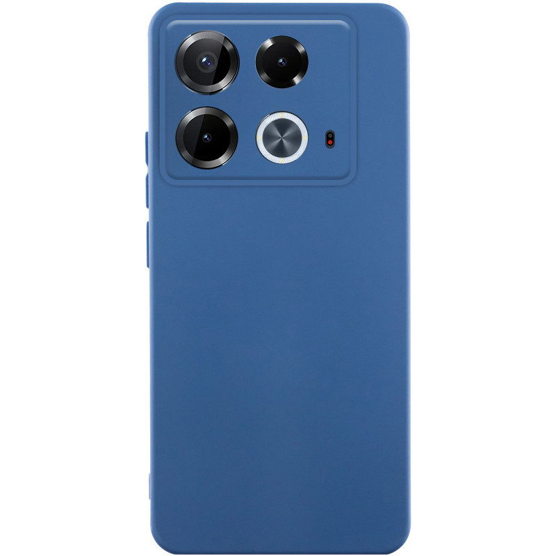 Чохол TPU GETMAN Liquid Silk Full Camera на Infinix Note 40 4G (Синій / Navy Blue)