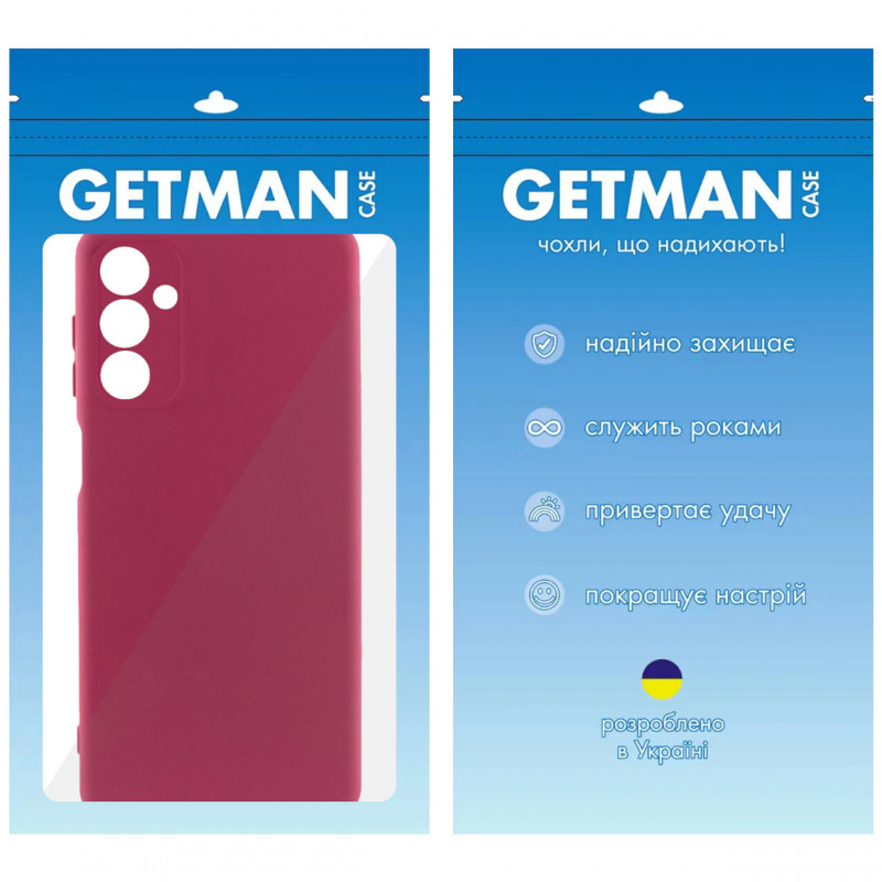 Купить Чехол TPU GETMAN Liquid Silk Full Camera для Samsung Galaxy A04s (Бордовый / Marsala) на vchehle.ua