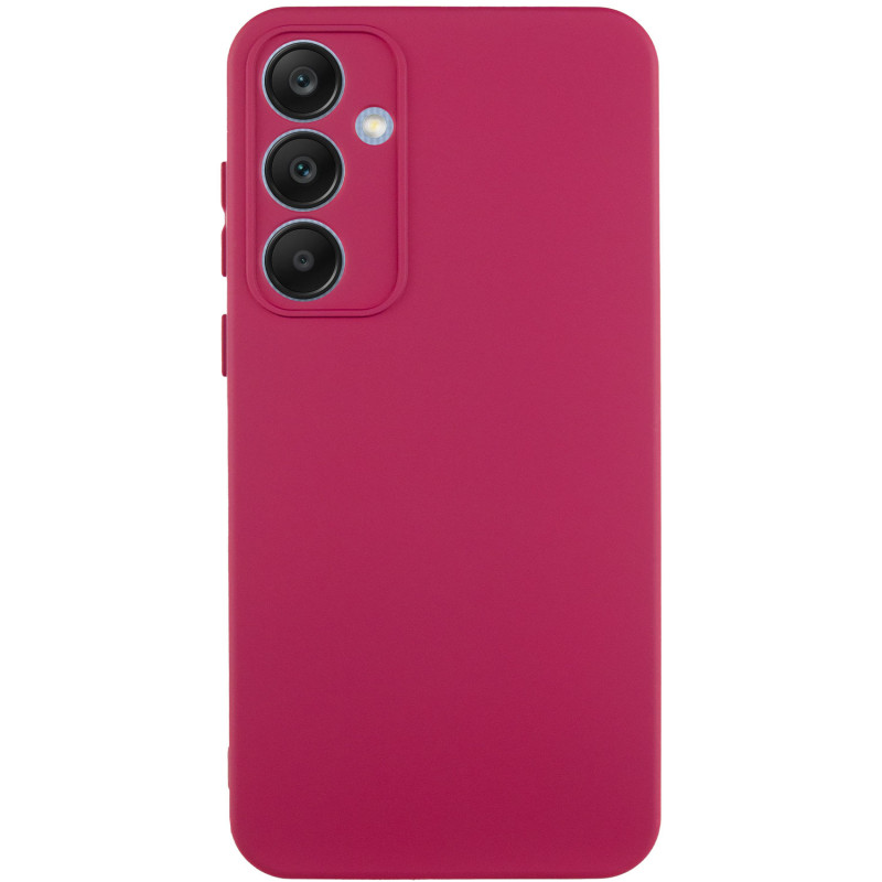 Чехол TPU GETMAN Liquid Silk Full Camera для Samsung Galaxy S24 (Бордовый / Marsala)