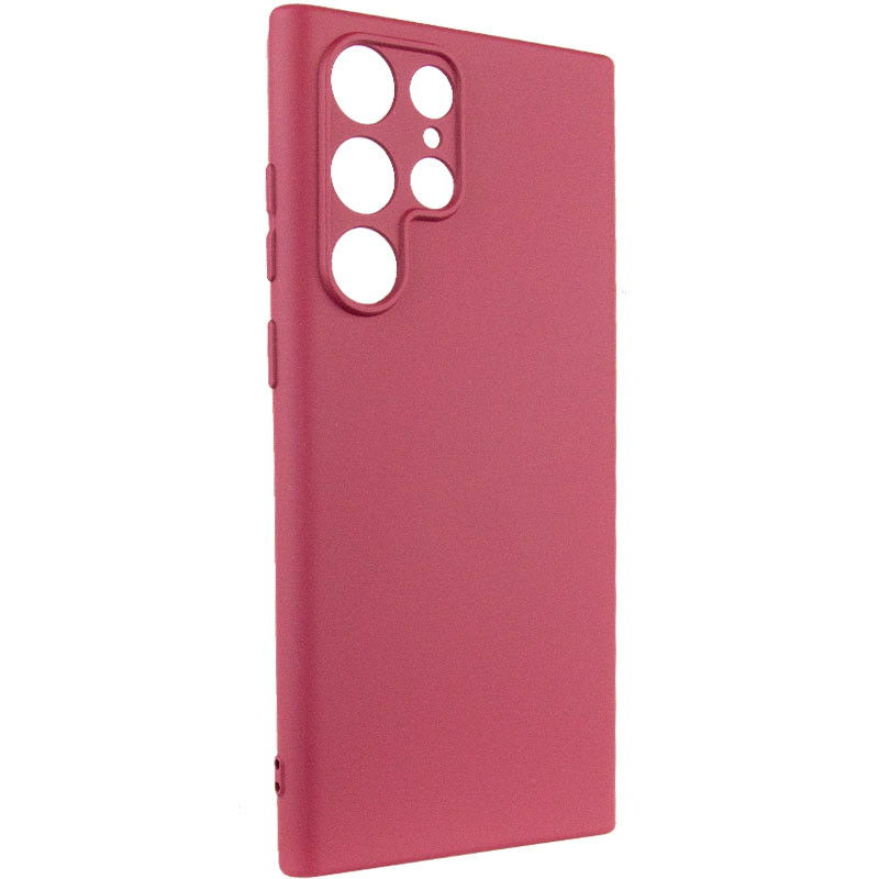 Чохол TPU GETMAN Liquid Silk Full Camera на Samsung Galaxy S24 Ultra (Бордовий / Marsala)
