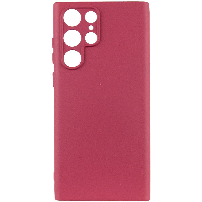 Фото Чохол TPU GETMAN Liquid Silk Full Camera на Samsung Galaxy S24 Ultra (Бордовий / Marsala) на vchehle.ua