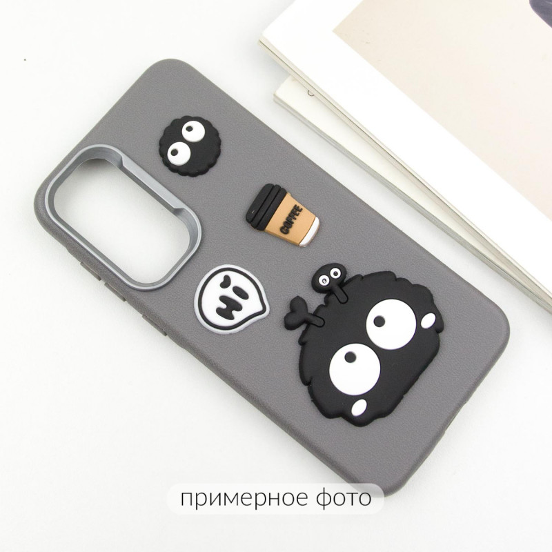 Фото Чохол TPU Leather Toys на Xiaomi Redmi 14C / Redmi A4 / Poco C75 (Monster / Grey) в маназині vchehle.ua