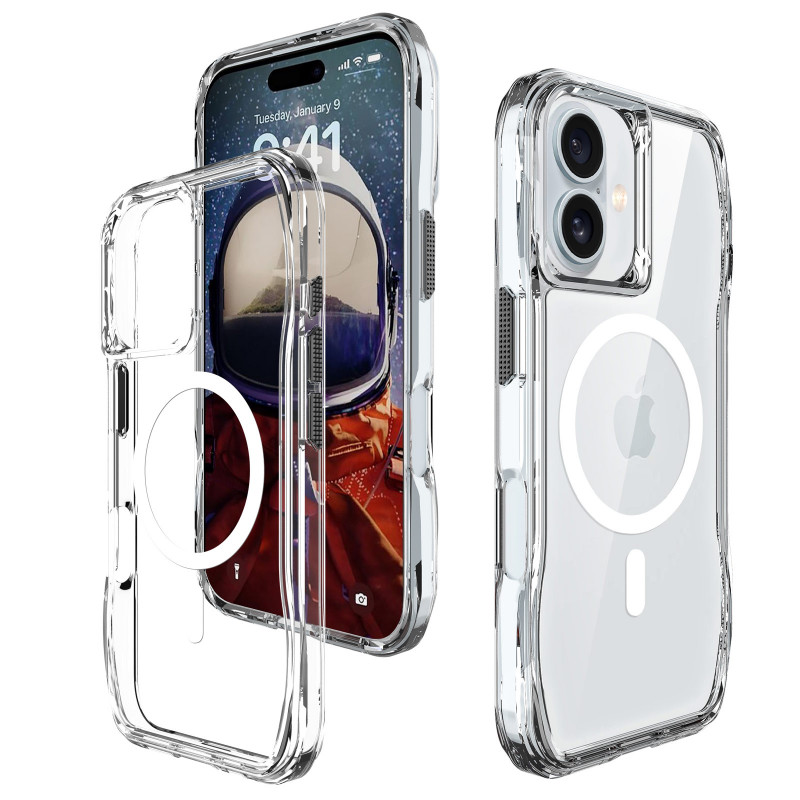 Чохол TPU Octagon with Magnetic Safe на Apple iPhone 17 (6.3") (Clear) в магазині vchehle.ua