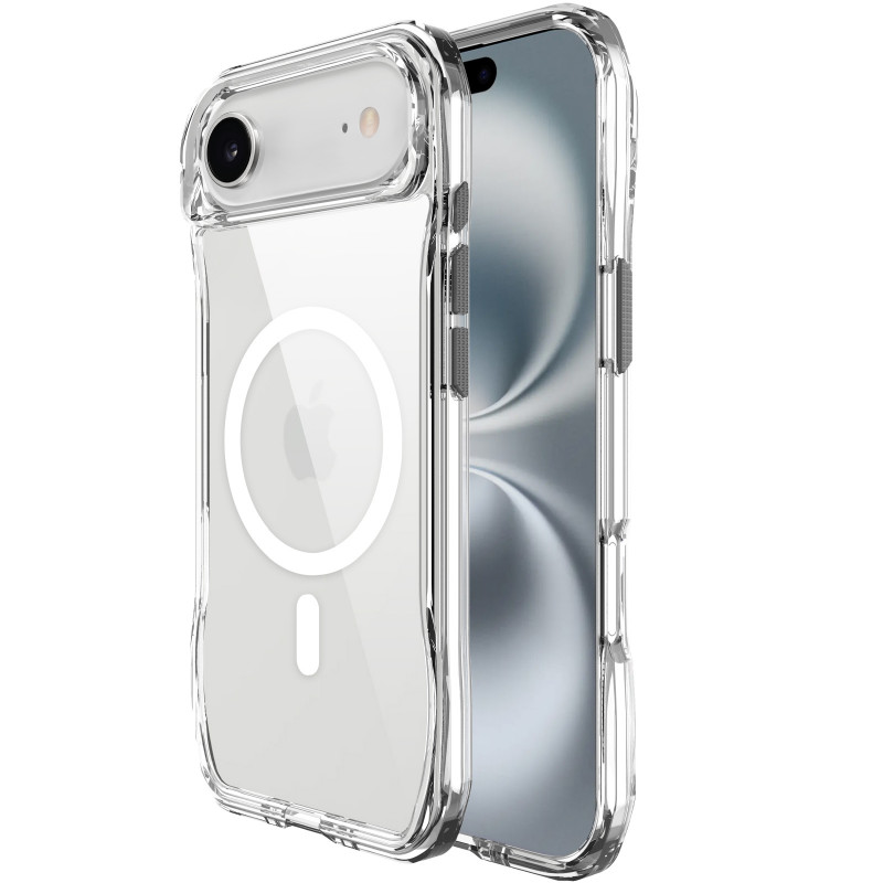 Фото Чехол TPU Octagon with Magnetic Safe для Apple iPhone 17 Air (6.5") (Clear) на vchehle.ua