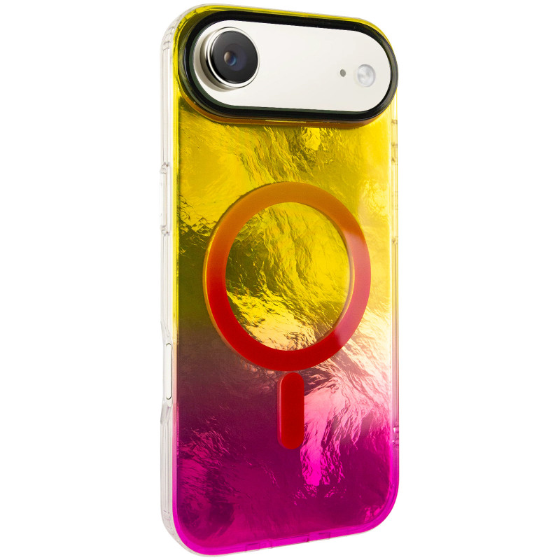 Чехол TPU Shiny Mountain Magnetic Fit для Apple iPhone 17 Air (6.5") (Yellow / Pink)