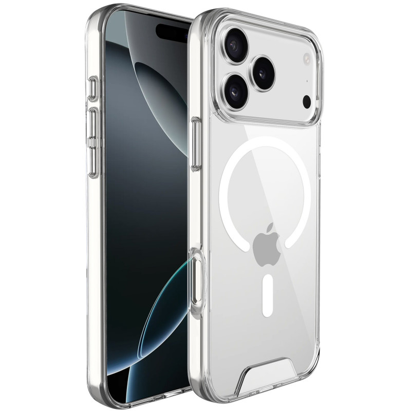 Чехол TPU Space Case with Magnetic Safe для Apple iPhone 17 Pro Max (6.9") (Прозрачный)