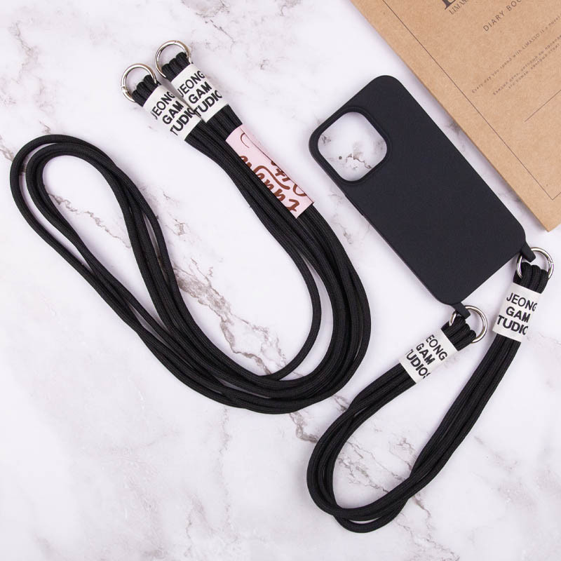 Купити Чохол TPU two straps California на Apple iPhone 12 Pro / 12 (6.1") (Чорний) на vchehle.ua