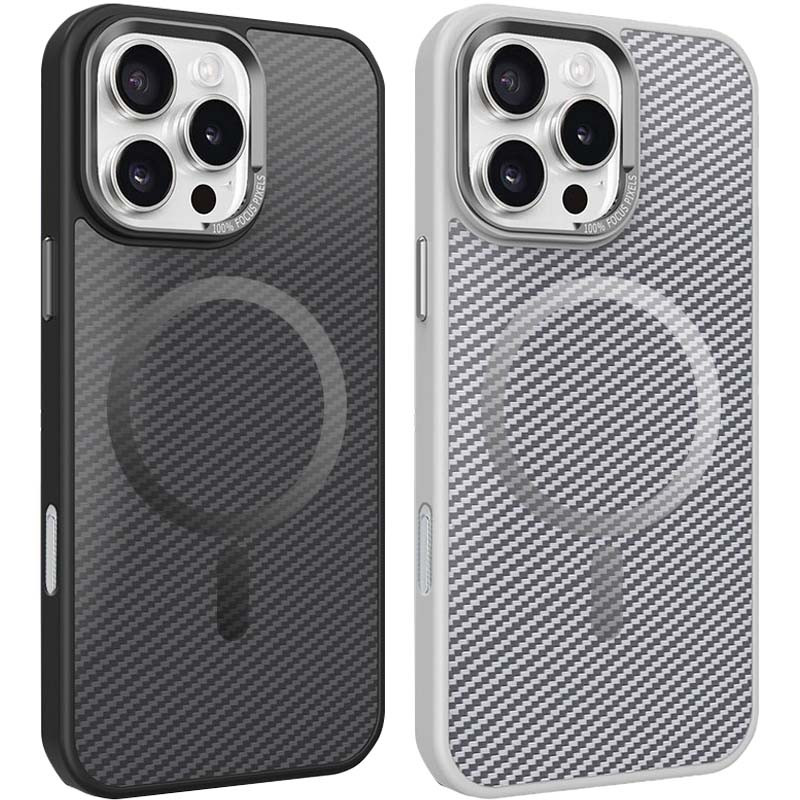 Чехол TPU+PC Carbon Mirage with Magnetic safe для Apple iPhone 16 Pro Max (6.9")