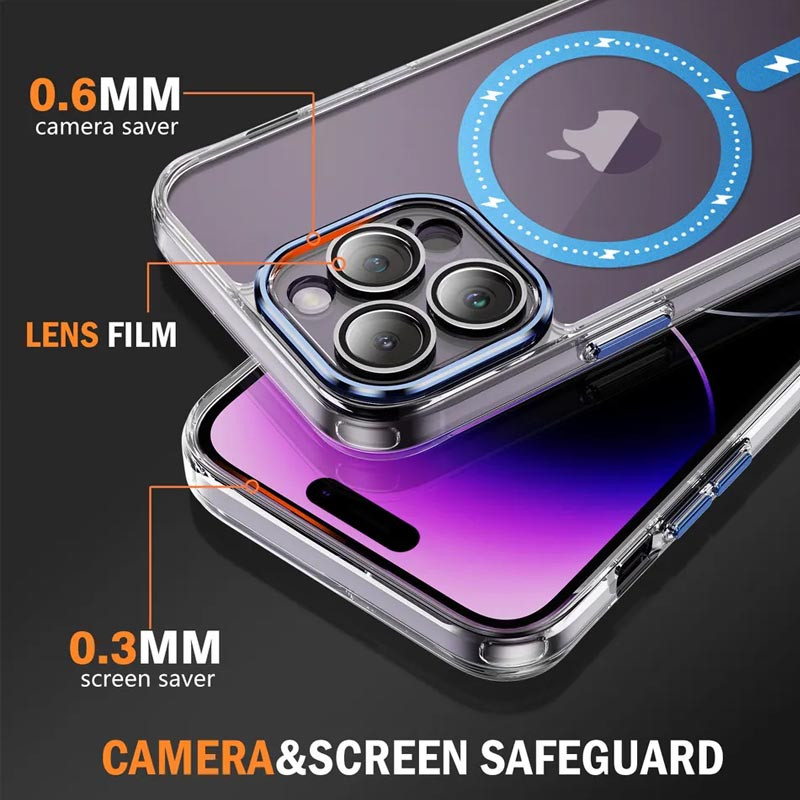 Заказать Чехол TPU+PC Colorful with Magnetic Safe для Apple iPhone 13 Pro Max (6.7") (Blue) на vchehle.ua