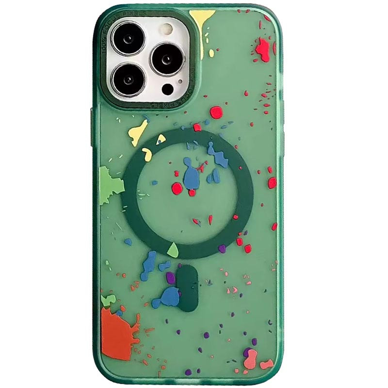 Чехол TPU+PC Flush with Magnetic Safe для Apple iPhone 13 Pro Max (6.7") (Dark green)