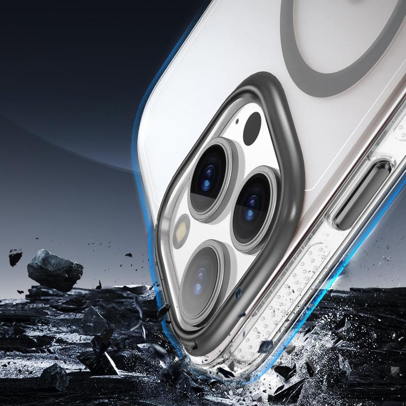 Чохол TPU+PC Shadow with Magnetic Safe на Apple iPhone 14 Pro (6.1") (Gray) в магазині vchehle.ua