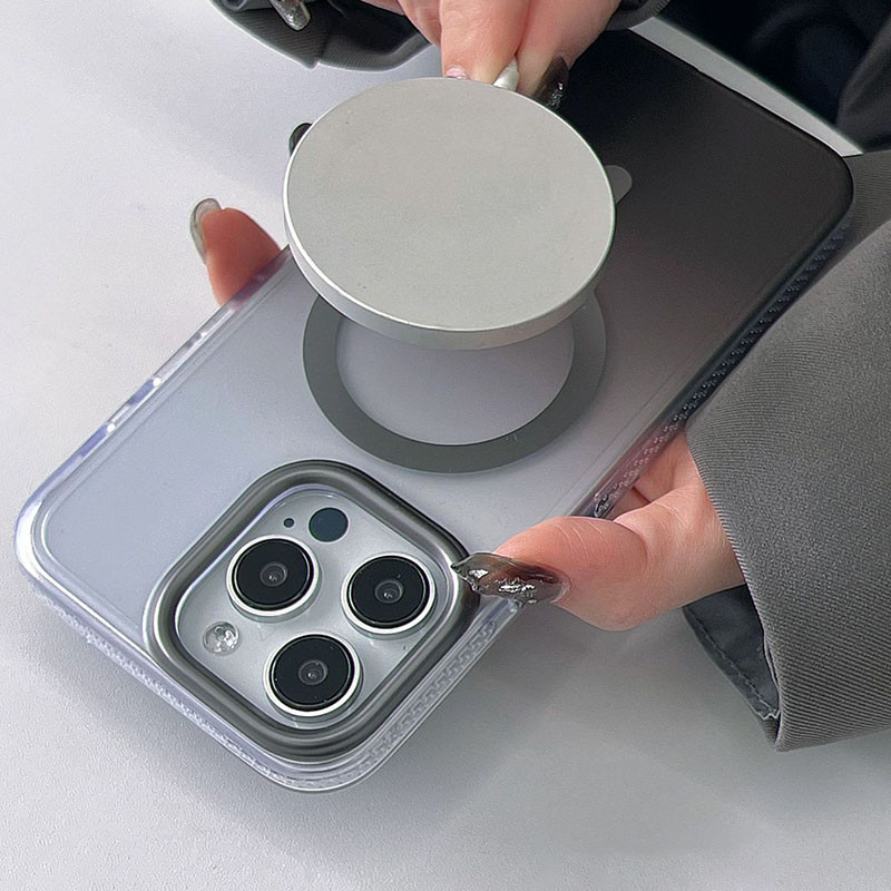 Купити Чохол TPU+PC Shadow with Magnetic Safe на Apple iPhone 14 Pro (6.1") (Gray) на vchehle.ua