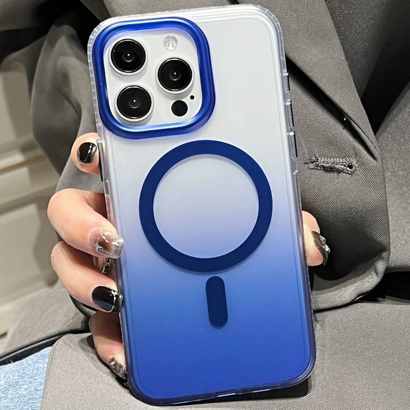 Фото Чохол TPU+PC Shadow with Magnetic Safe на Apple iPhone 14 Pro Max (6.7") (Blue) на vchehle.ua