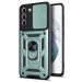 Ударопрочный чехол Ummi Camshield Serge Ring для Samsung Galaxy S21 (Зеленый / Green)