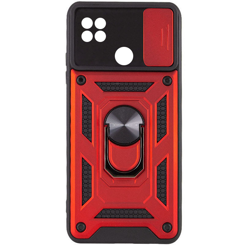 Ударопрочный чехол Ummi Camshield Serge Ring для Xiaomi Redmi 9C / Redmi 10A (Красный / Red)