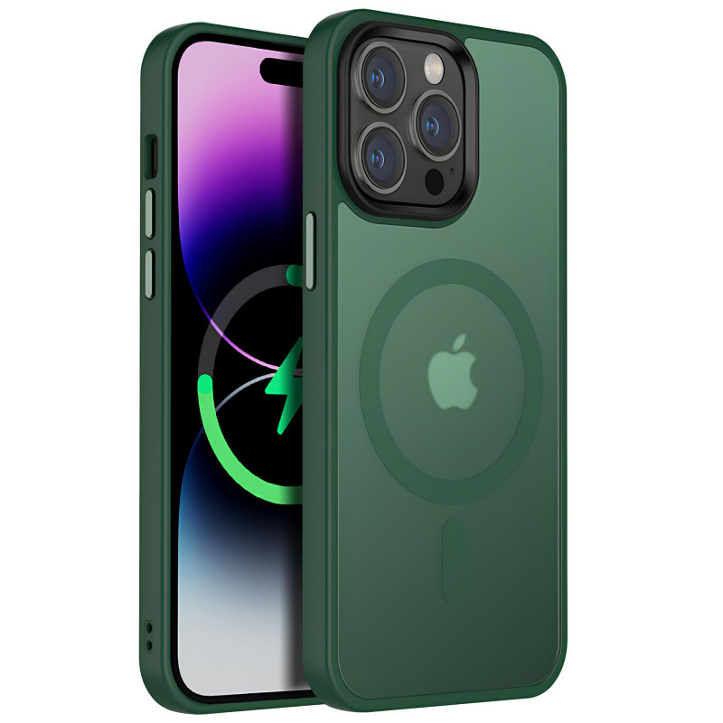 Чехол Ummi Colorful with Magnetic Safe для Apple iPhone 13 Pro (6.1") (Зеленый / Dark Green)