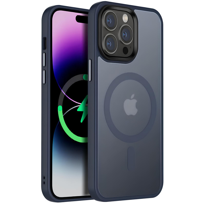 Чехол Ummi Colorful with Magnetic Safe для Apple iPhone 14 Pro (6.1") (Синий / Navy Blue)