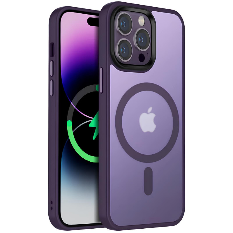 Чехол Ummi Colorful with Magnetic Safe для Apple iPhone 14 Pro (6.1") (Темно-фиолетовый / Dark Purple)