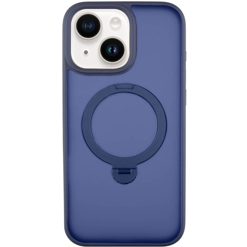 Чохол Ummi Colorful with Magnetic Safe HQ Ring на Apple iPhone 14 / 13 (6.1") (Dark Blue)