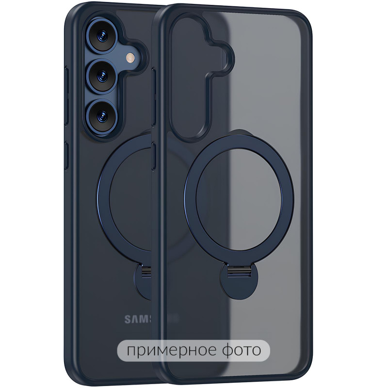 Чохол Ummi Colorful with Magnetic Safe HQ Ring на Samsung Galaxy S25 Edge (Dark Blue)