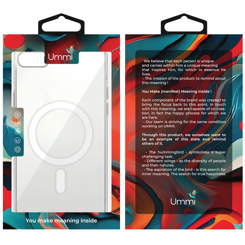 Фото Чехол Ummi transparent with Magnetic Safe для Apple iPhone 16e / 17e (6.1") (Clear) на vchehle.ua