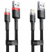 Дата кабель Baseus Cafule USB to Lightning 2.4A (1m) (CALKLF-B)