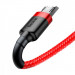 Фото Дата кабель Baseus Cafule USB to MicroUSB Cable 2.4A (1m) (CAMKLF-B) (Красный) на vchehle.ua