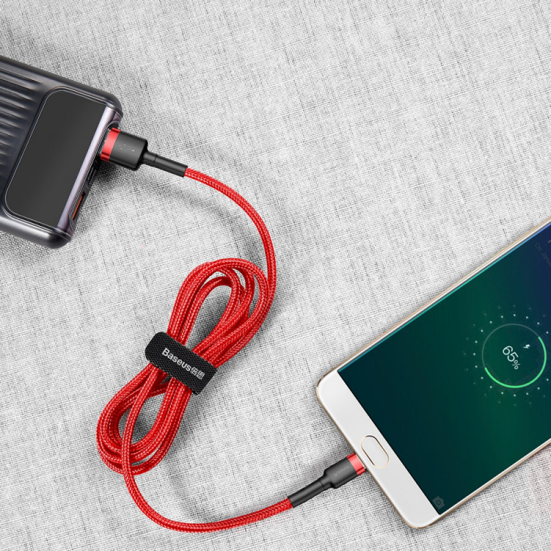 Дата кабель Baseus Cafule USB to MicroUSB Cable 2.4A (1m) (CAMKLF-B) (Красный) в магазине vchehle.ua