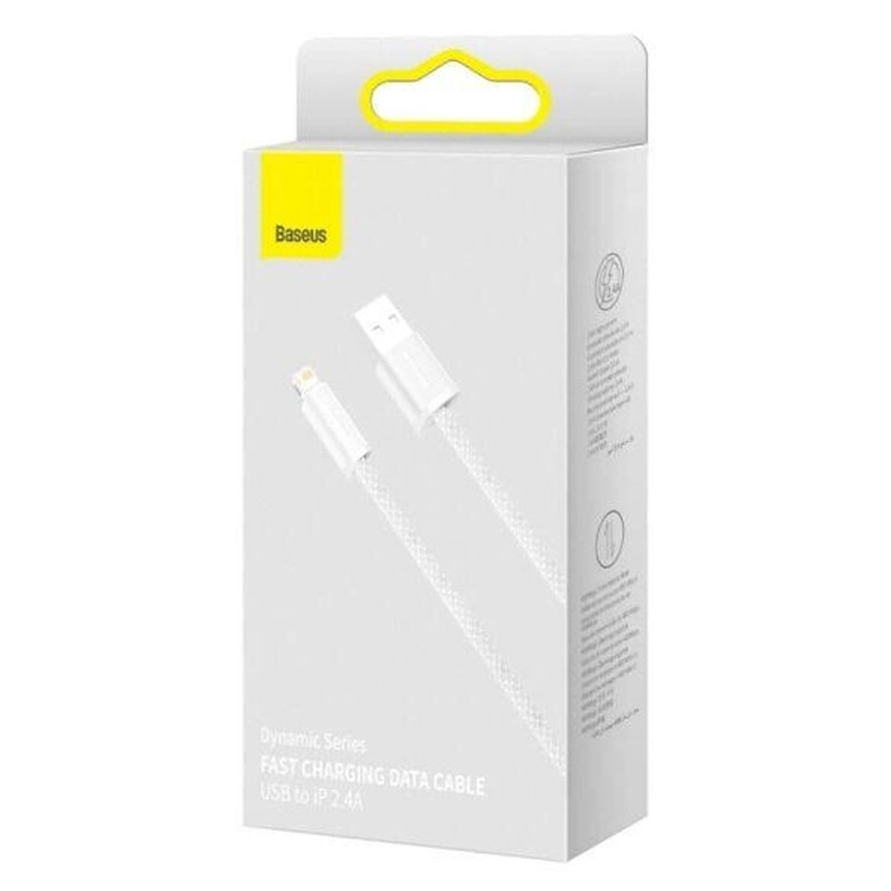 Фото Дата кабель Baseus Dynamic Series USB to Lightning 2.4A (1m) (CALD000402) (White) в магазине vchehle.ua