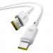 Фото Дата кабель Baseus Silky Series OS Fast Charging USB Type-C 100W (2m) (P10377703) (Moon White) в маназині vchehle.ua