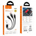 Замовити Дата кабель Hoco U104 Ultra 6A 3in1 Lightning-MicroUSB-Type-C (1.2m) (Чорний) на vchehle.ua