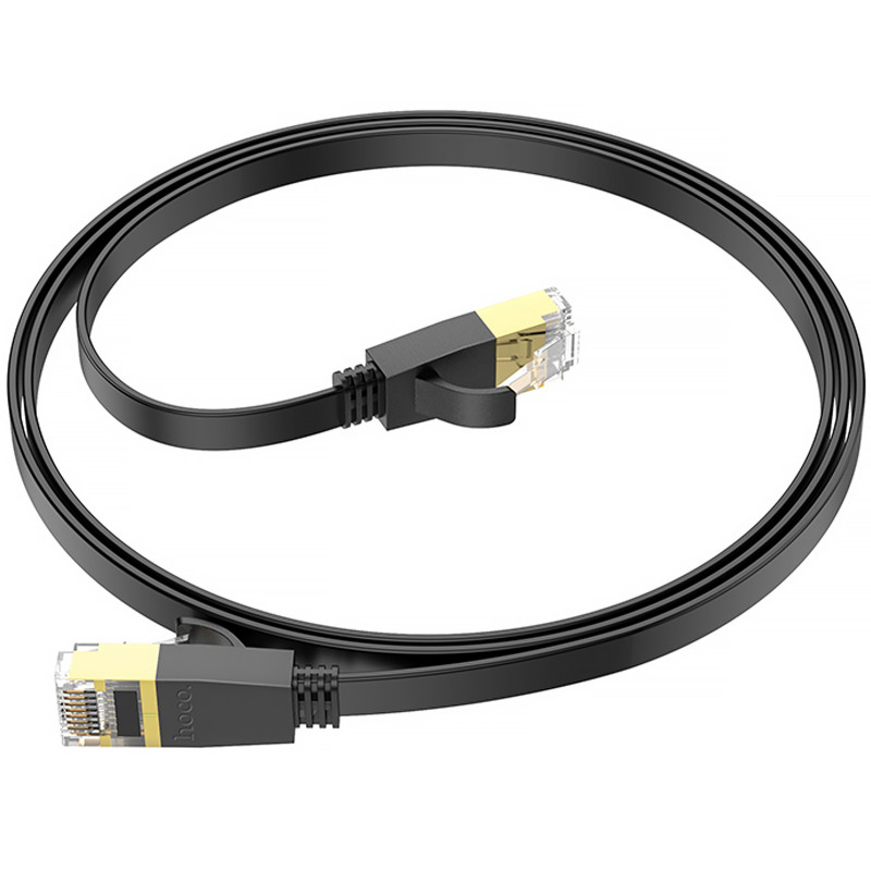 Дата кабель Hoco US07 Level Pro copper gigabit ethernet (1m) (Black) в магазині vchehle.ua