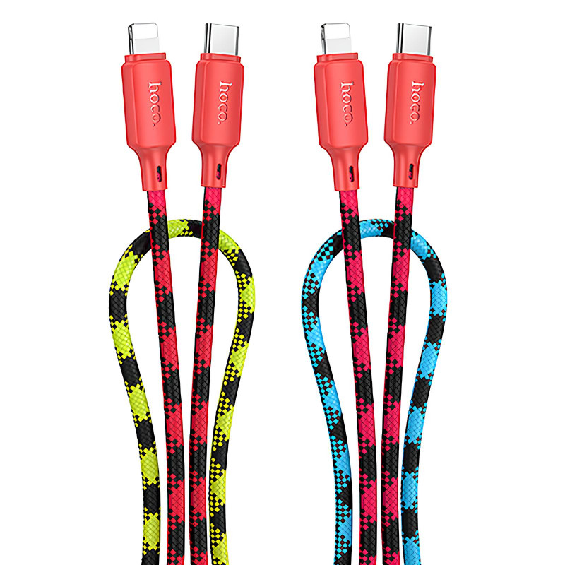 Дата кабель Hoco X116 Meridian Type-C to Lightning 27W (1m) (Gradient Red Mix)