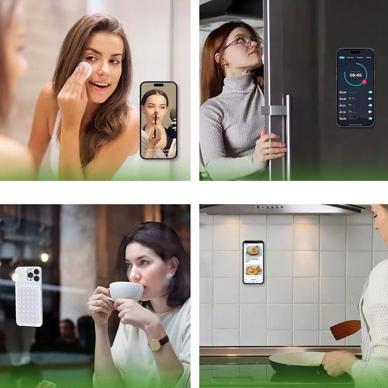 Фото Тримач-присоска для телефону Double Side Silicone 100*64мм (White) на vchehle.ua