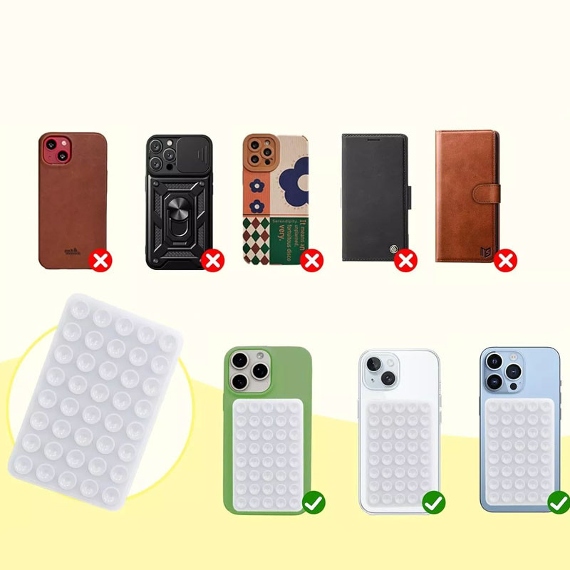 Фото Тримач-присоска для телефону Double Side Silicone 100*64мм (White) в маназині vchehle.ua