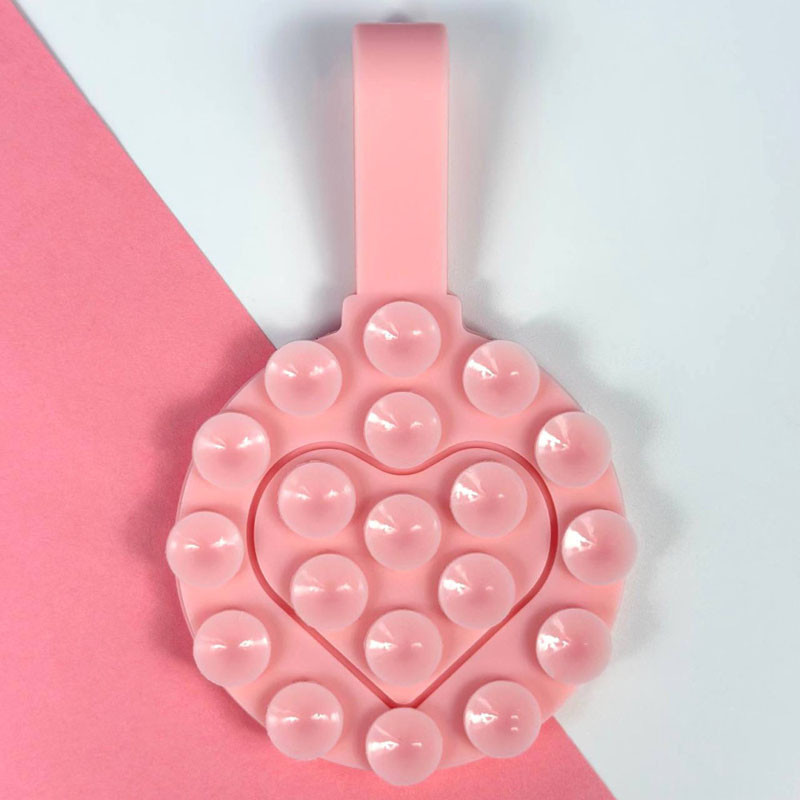 Фото Держатель-присоска для телефона Double Side Silicone with a Strap (Pink) на vchehle.ua