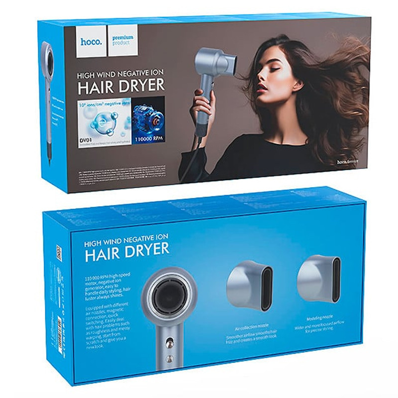 Фото Фен для волосся Hoco DAR01 Ion Care (1400W) (White) на vchehle.ua