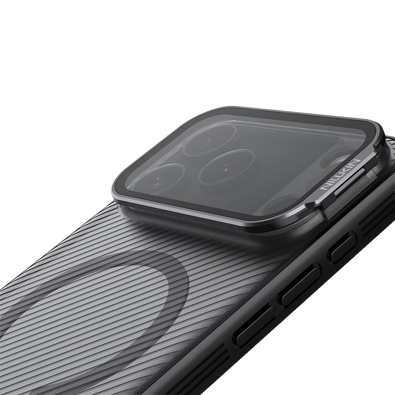 Заказать Карбоновая накладка Nillkin Camshield Prop Magnetic для Apple iPhone 17 Pro Max (6.9") (Transparent black) на vchehle.ua