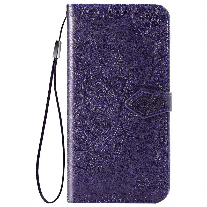 Кожаный чехол-книжка Art Case с визитницей для Samsung Galaxy S25 (Фиолетовый)