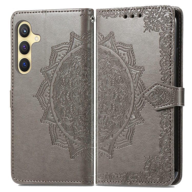 Купити Шкіряний чохол-книжка Art Case з візитницею на Samsung Galaxy S25+ (Сірий) на vchehle.ua