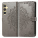 Купити Шкіряний чохол-книжка Art Case з візитницею на Samsung Galaxy S25+ (Сірий) на vchehle.ua