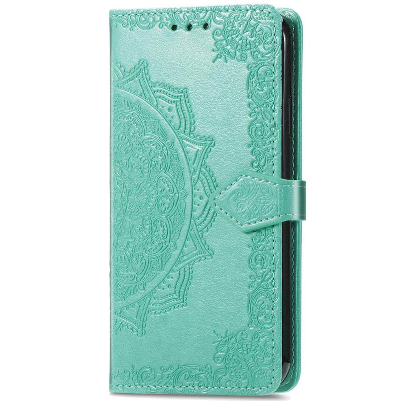 Кожаный чехол-книжка Art Case с визитницей для ZTE Blade A51 (Бирюзовый)