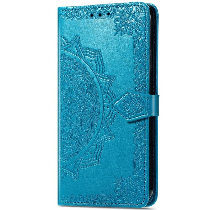 Кожаный чехол-книжка Art Case с визитницей для ZTE Blade A51 (Синий)