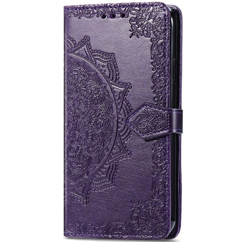 Кожаный чехол-книжка Art Case с визитницей для ZTE Blade A51 (Фиолетовый)