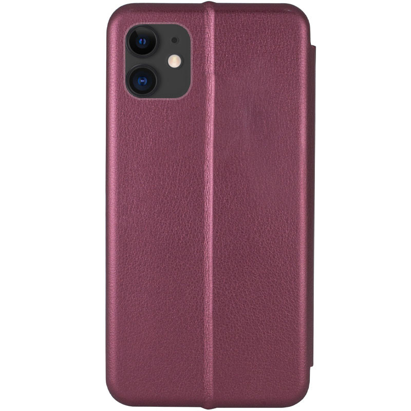 Фото Шкіряний чохол-книжка Classy на Apple iPhone 11 (6.1") (Бордовий) в маназині vchehle.ua