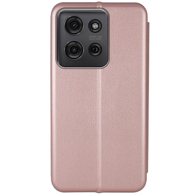 Фото Шкіряний чохол-книжка Classy на Motorola Moto G75 5G (Rose Gold) на vchehle.ua