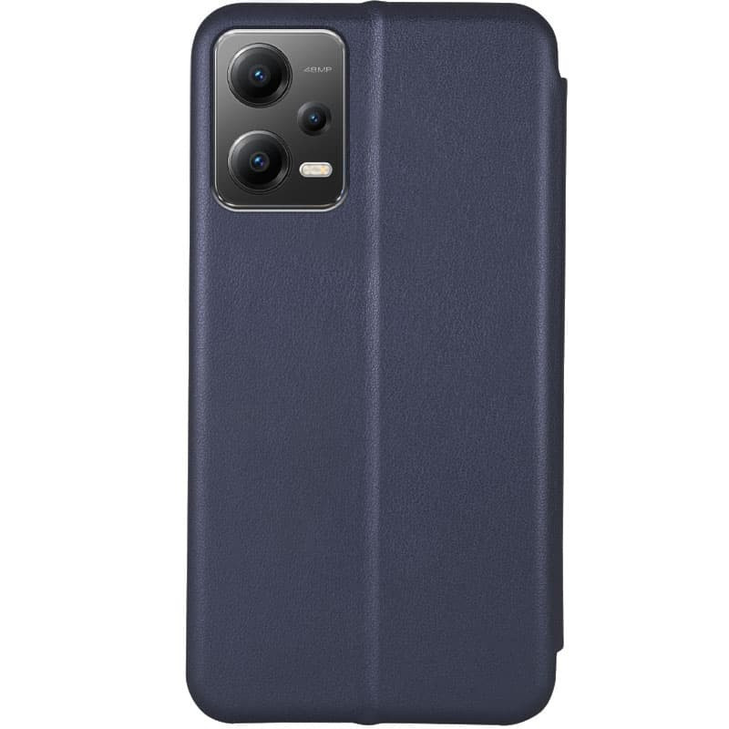 Фото Шкіряний чохол-книжка Classy на Xiaomi Poco X5 5G / Note 12 5G (Темно-синій) на vchehle.ua
