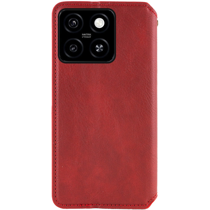 Фото Кожаный чехол-книжка GETMAN Cubic (PU) для Motorola Moto G75 5G (Красный) в магазине vchehle.ua